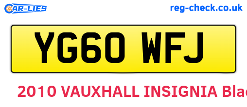 YG60WFJ are the vehicle registration plates.