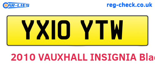 YX10YTW are the vehicle registration plates.