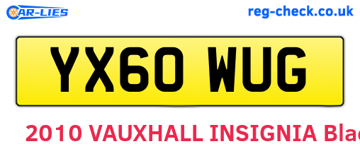 YX60WUG are the vehicle registration plates.