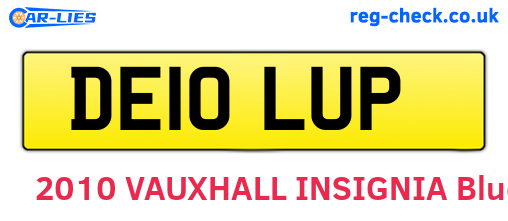 DE10LUP are the vehicle registration plates.