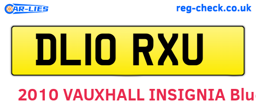 DL10RXU are the vehicle registration plates.