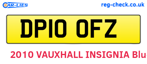 DP10OFZ are the vehicle registration plates.