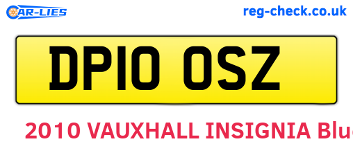 DP10OSZ are the vehicle registration plates.