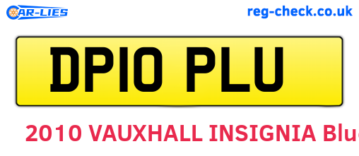 DP10PLU are the vehicle registration plates.