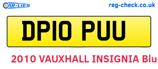 DP10PUU are the vehicle registration plates.