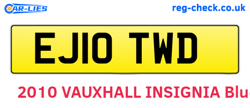EJ10TWD are the vehicle registration plates.