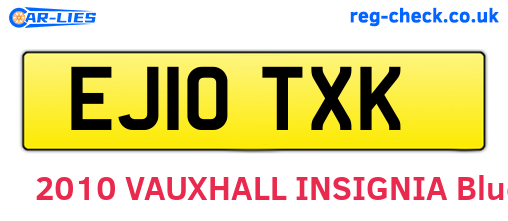 EJ10TXK are the vehicle registration plates.