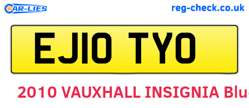 EJ10TYO are the vehicle registration plates.