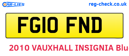 FG10FND are the vehicle registration plates.