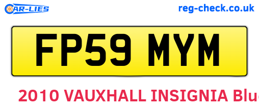 FP59MYM are the vehicle registration plates.