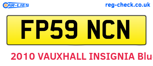 FP59NCN are the vehicle registration plates.