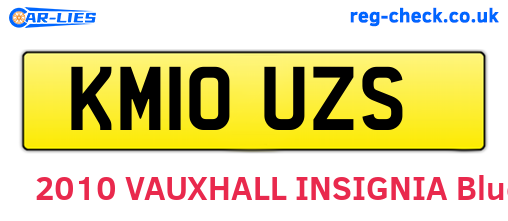 KM10UZS are the vehicle registration plates.