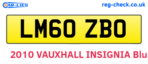 LM60ZBO are the vehicle registration plates.