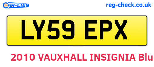 LY59EPX are the vehicle registration plates.