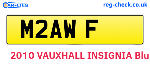 M2AWF are the vehicle registration plates.
