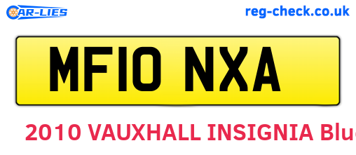 MF10NXA are the vehicle registration plates.