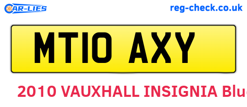 MT10AXY are the vehicle registration plates.