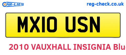 MX10USN are the vehicle registration plates.