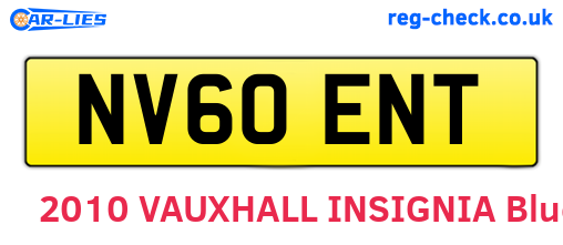 NV60ENT are the vehicle registration plates.