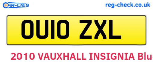 OU10ZXL are the vehicle registration plates.