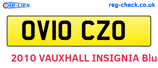 OV10CZO are the vehicle registration plates.