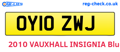 OY10ZWJ are the vehicle registration plates.