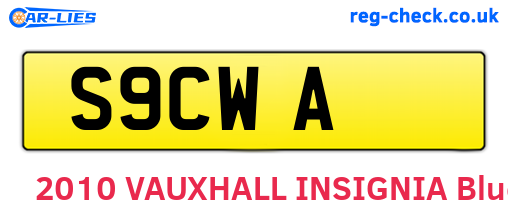 S9CWA are the vehicle registration plates.