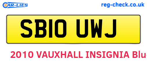 SB10UWJ are the vehicle registration plates.