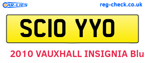 SC10YYO are the vehicle registration plates.
