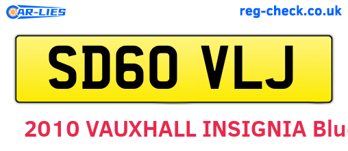 SD60VLJ are the vehicle registration plates.
