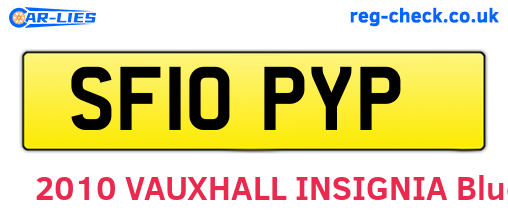 SF10PYP are the vehicle registration plates.