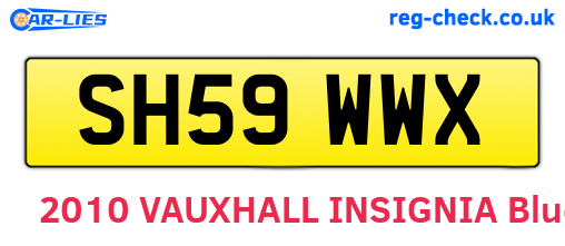 SH59WWX are the vehicle registration plates.