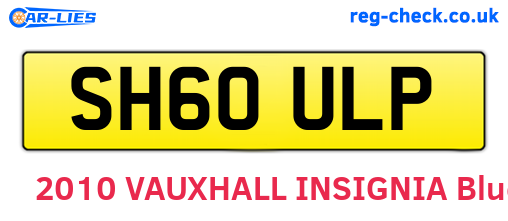 SH60ULP are the vehicle registration plates.