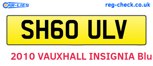 SH60ULV are the vehicle registration plates.