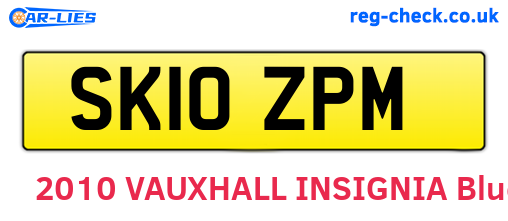 SK10ZPM are the vehicle registration plates.
