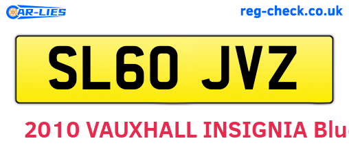 SL60JVZ are the vehicle registration plates.