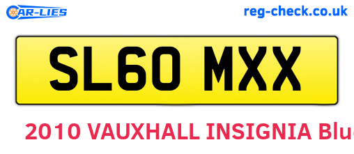 SL60MXX are the vehicle registration plates.