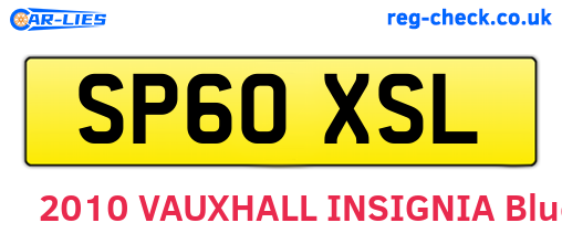 SP60XSL are the vehicle registration plates.