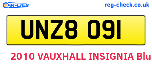 UNZ8091 are the vehicle registration plates.