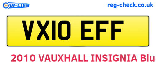 VX10EFF are the vehicle registration plates.