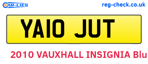 YA10JUT are the vehicle registration plates.