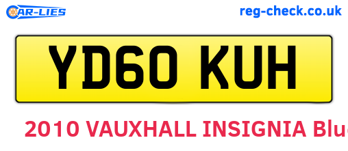 YD60KUH are the vehicle registration plates.