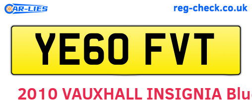 YE60FVT are the vehicle registration plates.