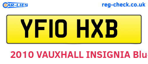 YF10HXB are the vehicle registration plates.