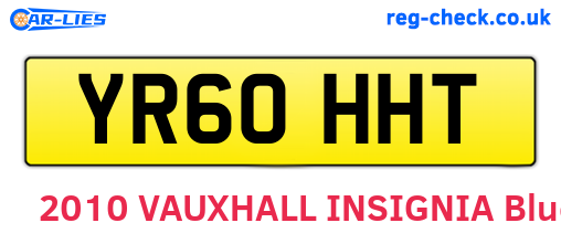 YR60HHT are the vehicle registration plates.