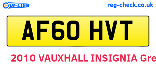AF60HVT are the vehicle registration plates.