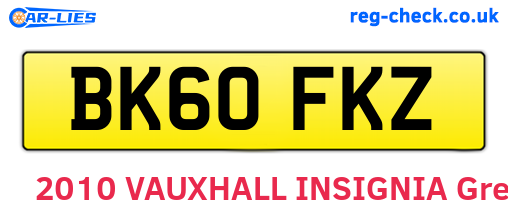 BK60FKZ are the vehicle registration plates.