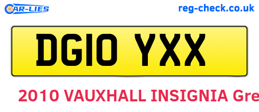 DG10YXX are the vehicle registration plates.