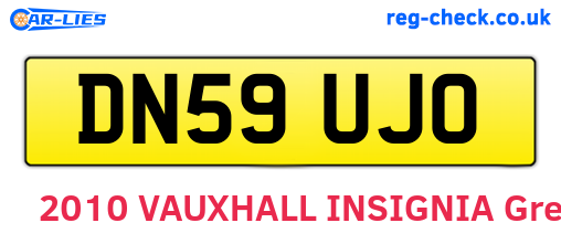 DN59UJO are the vehicle registration plates.