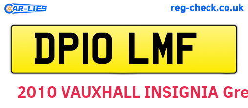 DP10LMF are the vehicle registration plates.